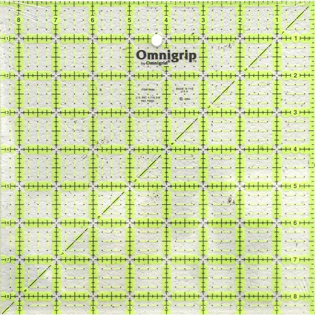 Omnigrip Non-Slip Neon Ruler | 8 1/2" Square
