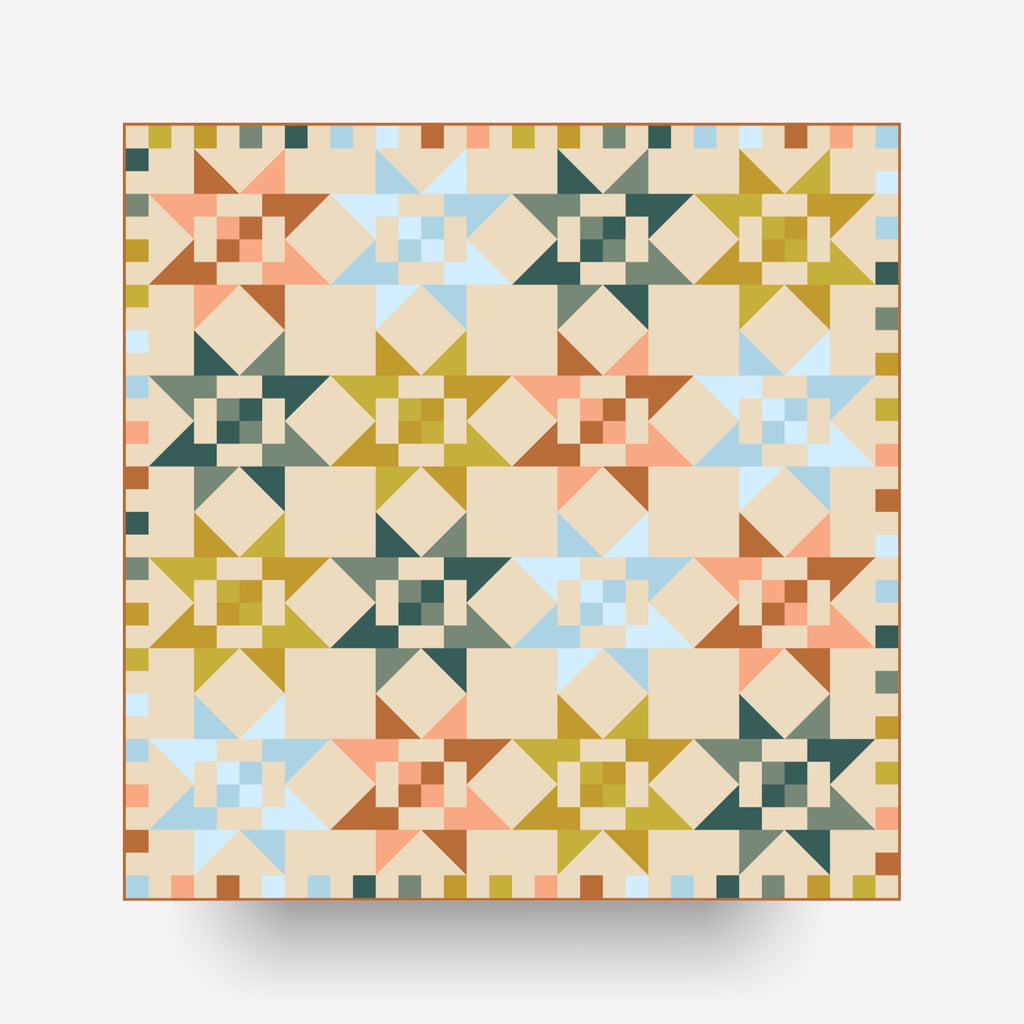 Fat Quarter Stars Quilt Kit * TOP * | Throw Size | Slow Summer Inspired