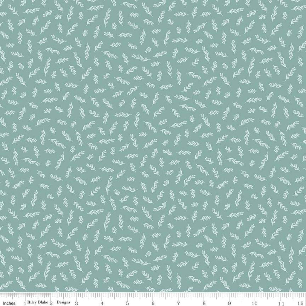Stems Teal Gingham Gardens * 2.75 yards