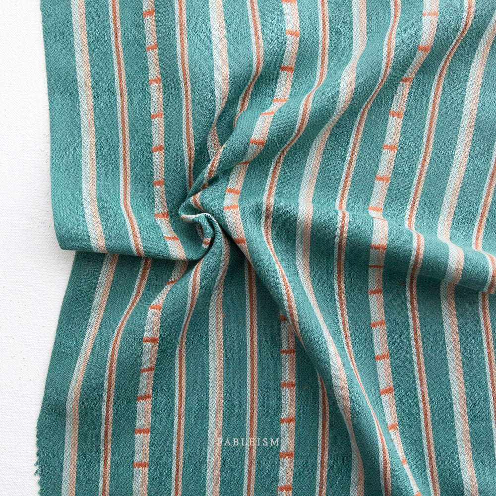 Ladder Stripe in Turquoise * 1.75 yard