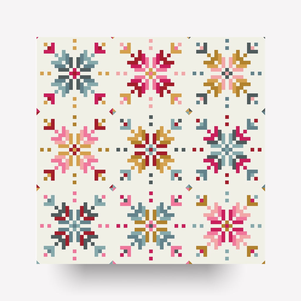 Frostflower Quilt Kit | Throw Size | FQ Mix & Match Version | Adventale Inspired