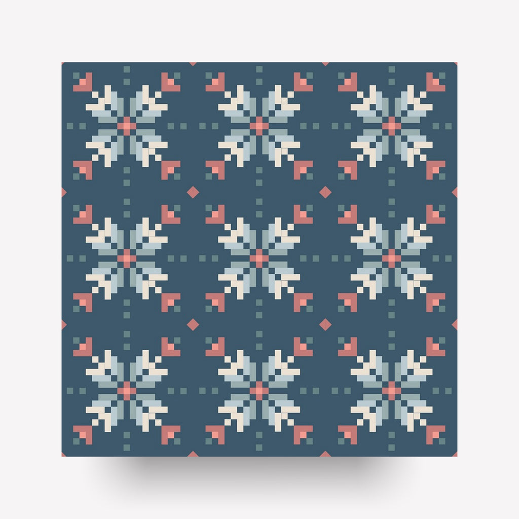 Frostflower Quilt Kit | Throw Size | Cover Version Dark Background Inspired