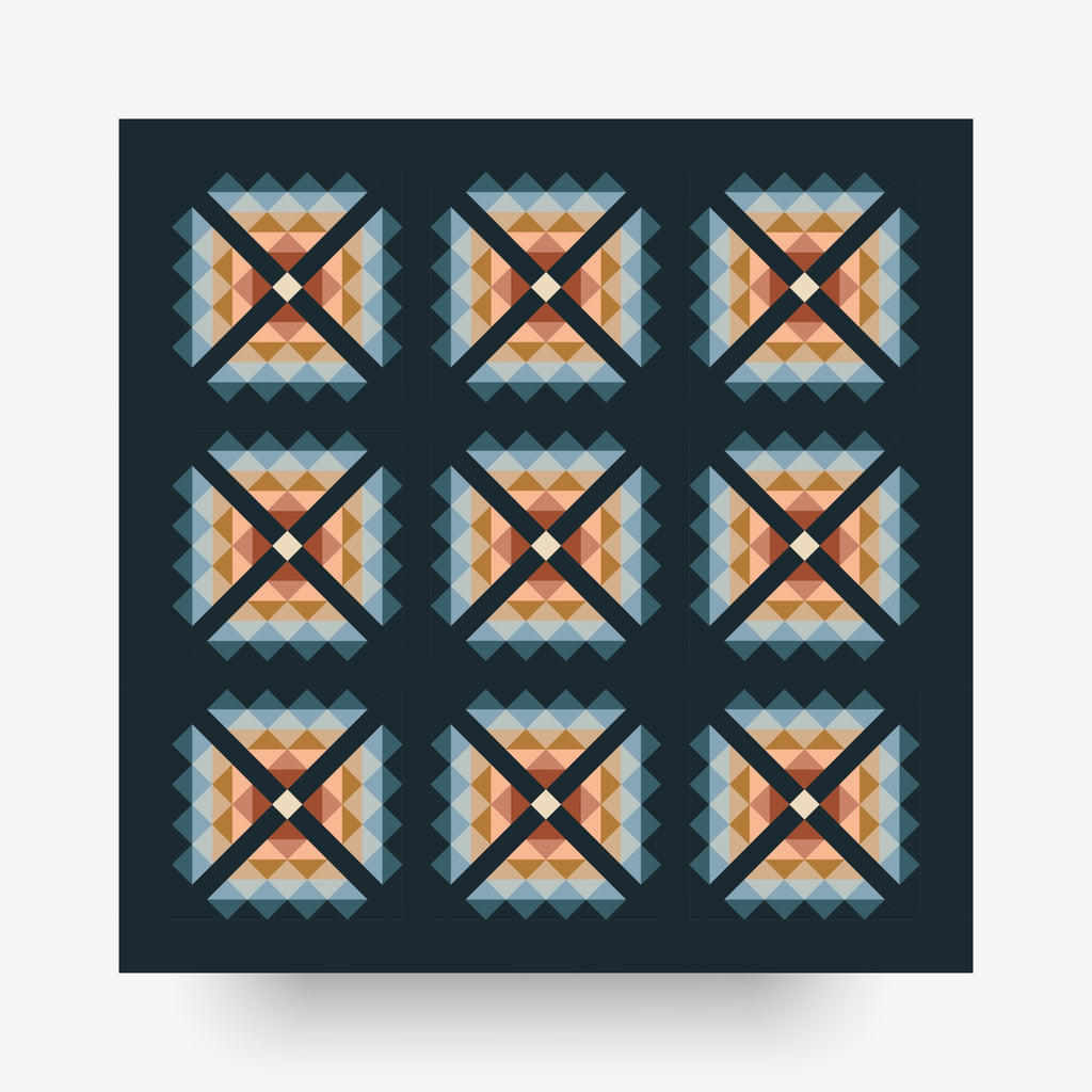 Whistle Stop Quilt Kit * TOP * | Unified 9 Block Throw Size | Signature Solids