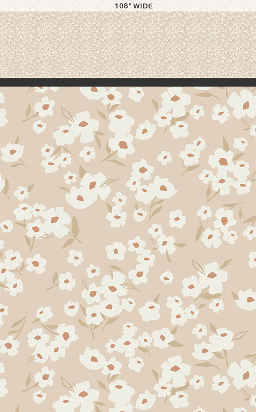 Spring Daisies Ecru | 108" Wide Back