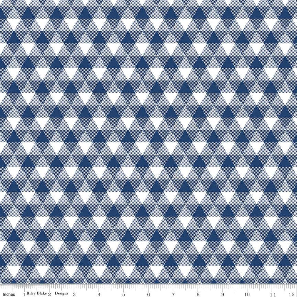 Triangle Gingham Navy | Land of Liberty