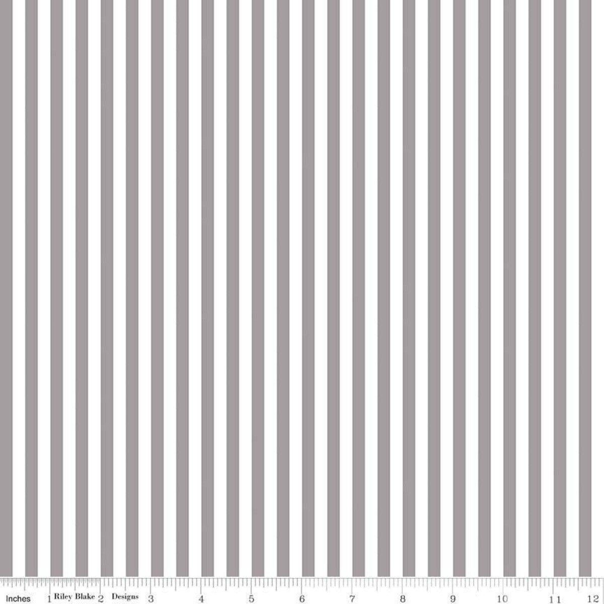 Black & White 1/4 Stripe Fabric by Riley Blake C555-Black