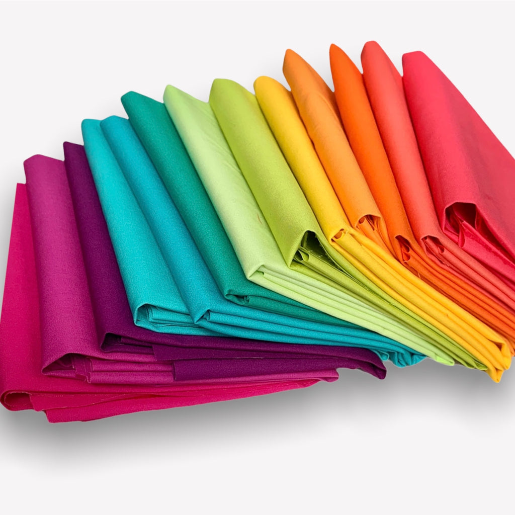 Rainbow Brite Pure Solids | Fat Quarter Bundle